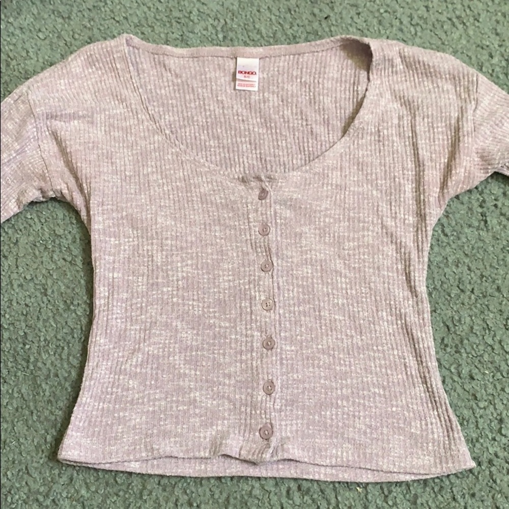 Long sleeve ribbed crop top